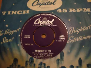 NAT KING COLE, MIDNIGHT FLYER, CAPITOL RECORDS 1959 EX+ - Picture 1 of 2