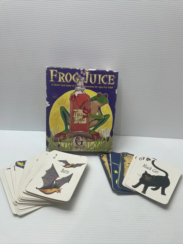 Frog Juice A Clever JUEGO DE CARTAS de hechizos y brebajes GameWright 1997 INCOMPLETO Foto 1 de 4