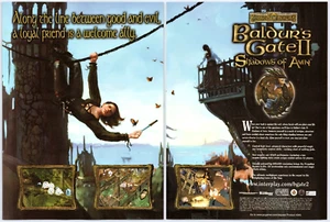 Print Ad 2000 Baldur's Gate II: Shadows of Amn PC Original Promo Poster Art - Picture 1 of 4