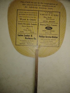 Collectible Advertising Local Business Firms ( Missousri) Church Hand Fan - Picture 1 of 3