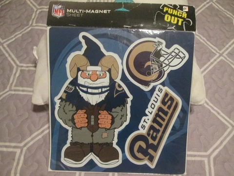 NFL.."ST.LOUIS RAMS"..RARE 3 PC.MULTI-MAGNET SHEET..BY FOREVER COLLECTIBLES Cover