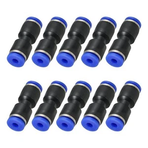 1/8 Inches Push to Connect Fittings 10Pcs Plastic Air Line Hose Fitting Quick... - Picture 1 of 6