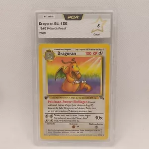 Pokemon Dragoran 19/62 1. First Edition PCA 5 Deutsch