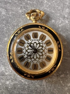 Oris Jewelled Golden Petite Ladies Pendant Fob Watch. 32mm. Hand Wind - Picture 1 of 3