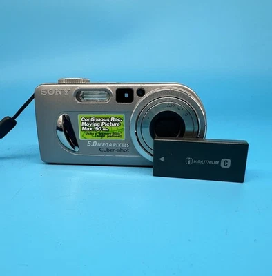 Sony Digital Camera Cybershot DSC-P10 5.0MP Silver Tested - Image 1 of 4