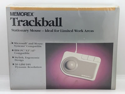 Memorex Trackball Wired Stationary Mouse - NEW IN SEALED BOX! - Image 1 of 4