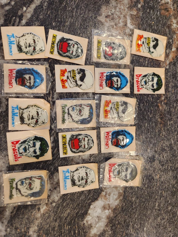 Calcomanías adhesivas hinchadas de monstruo vampiro Drácula de colección Halloween horror - lote de 17 Foto 1 de 1