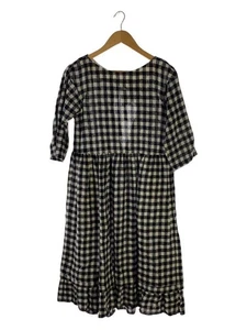 Abito Tao Comme Des Garcons 24Aw/Filato Tinto Lana Twill Gingham Check/S/Lana/Nero/C - Foto 1 di 6