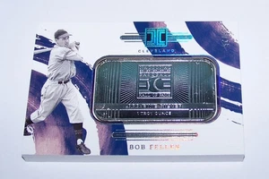BOB FELLER #3 - 2024 Panini Impeccable 1oz .999 Silver Bar HOF Card /25 Indians - Picture 1 of 4