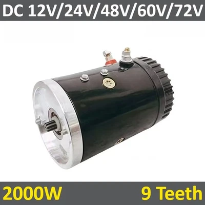 2KW Motor Hydraulic Pump Lifting Platform Power Unit Motor DC12V/24V/48V/60V/72V - Image 1 of 4