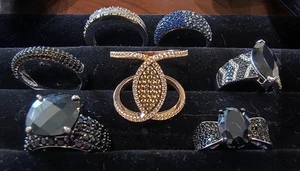 Seven stunning rings - NIB - all size 7 - Bling for days! - Picture 1 of 22