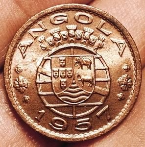 Portugiesisch Angola 50 Centavos 1957 Münze (UNC! Super! Voller Glanz!) - Bild 1 von 2