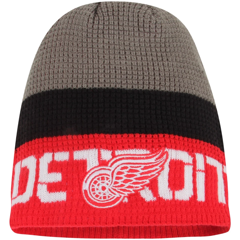 DETROIT RED WINGS Men's NHL Center Ice Travel & Training Knit Beanie Hat Cap - Image 1 of 1