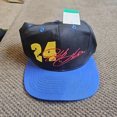 DE COLECCIÓN Jeff Gordon Gorra Gorra Snap Back Para Hombre Negro Azul NASCAR Racing Dupont Años 90 Foto 1 de 4