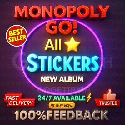 LOWER PRICE 🔥  Monopoly Stickers Go All 1 2 3 4 5 6 Stars 🔥 CHEAPEST PRICE ⭐ - Image 1 of 4
