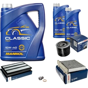 BOSCH Inspección Set 7 L MANNOL Classic 10W-40 Para Mitsubishi Pajero IV V8_W - Imagen 1 de 11