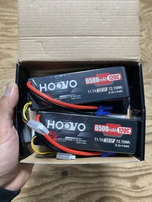 HOOVO 3S Lipo Battery 11.1V 6500mAh 72.15Wh Battery 3S Connector 2 Pack - Image 1 of 4