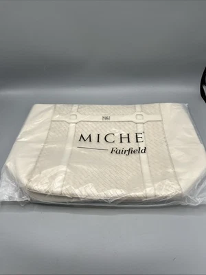 Miche FAIRFIELD Demi Shell creme couro sintético padrão tecido em relevo #3268 novo na embalagem - Imagem 1 de 3