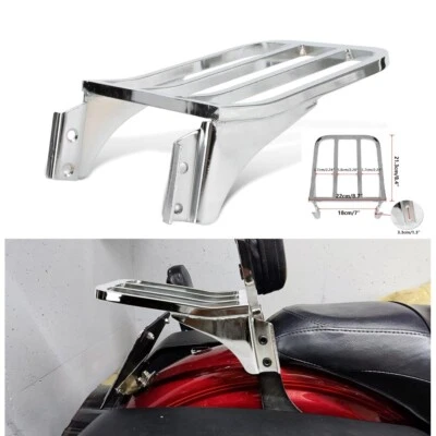 Sissy Bar Backrest Luggage Rack for Harley Softail Dyna Sportster XL 883 1200 48 - Image 1 of 4