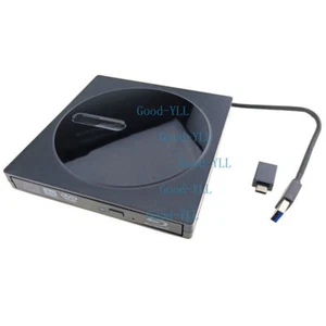 External Bluray Movie Player Laptop DVD CD RW Writer Drive USB 3.0 USB-C Adapter - Afbeelding 1 van 6