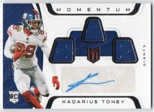 Camiseta triple Panini Momentum 2021 autógrafos Kadarius Toney RC GU automática 16/99 - Imagen 1 de 1