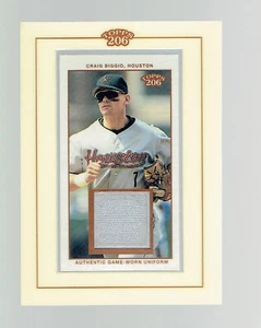 Craig Biggio player worn jersey patch baseball card Astros 2002 Topps 206 #TRCB - Picture 1 of 2