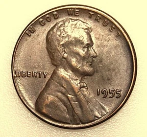 1955 Lincoln Wheat Cent/ DOUBLE DIE ERROR “L” & "I" Liberty On Rim - Picture 1 of 3