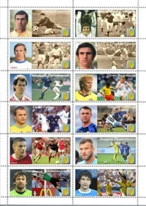 Stamp sheet Stars of Ukrainian football Ukraine 2022 UFK - Picture 1 of 1