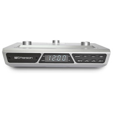 Emerson EKR-1000 Undercabinet Bluetooth Speaker with FM Radio Silver