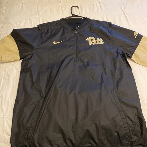 Nike Pitt Panthers Hot Jacket Baseball Football Large Coaches Black Cover