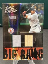 2005 Donruss Manny Ramirez Dual Patch Bat Jersey /100 Leather Lumber
