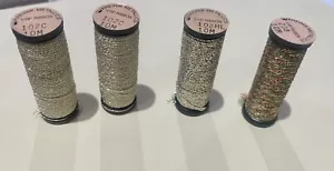 Lot of 4 Metallic Thread 10m Krenik Golds 102C( 2), 102HL (1), 238 (1) All 1/16 - Picture 1 of 1