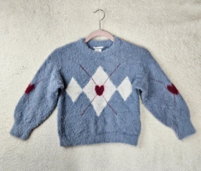 Zara Knitwear Fancy Collection Girls Sweater 6 years Blue Acrylic Blend Pullover - Image 1 of 4