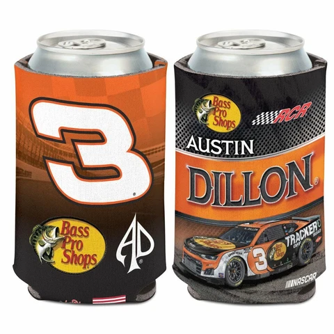 Austin Dillon 2022 Wincraft #3 Bass Pro Shops 12oz Can Coolie(1) FREE SHIP Cover