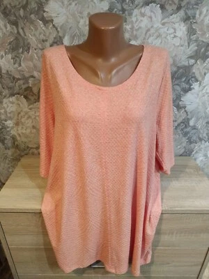 Blusa mujer Line Plus talla 48-50 coral color melocotón Foto 1 de 4