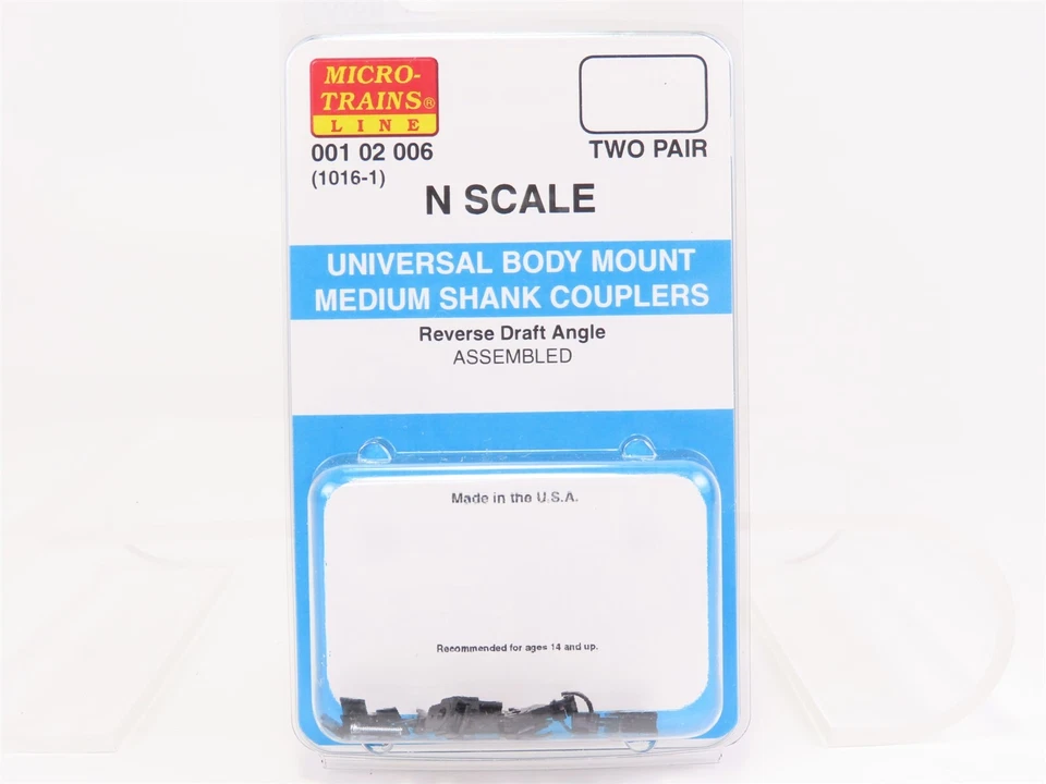 N Scale Micro-Trains MTL 00102006 Universal Body Mount Medium Shank Couplers - Image 1 of 4