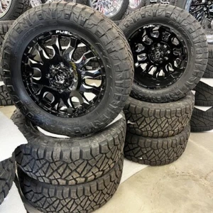 Fuel Dually D673 Blitz Blk Milled 20x8.25 8x165.1 105mm Ridge Grappler 305/55R20 - Picture 1 of 4