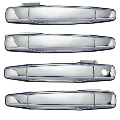 4X Exterior Door Handle Front L&R Rear Left+ Right For 2007-2013 Chevrolet Tahoe - Image 1 of 4
