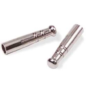 Bolo Tips Pair Tandy Leathercraft Nickel Plate 1 Inch 11233-00 - Picture 1 of 1