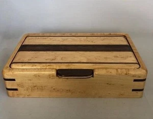 Handgefertigte Vogelaugenahorn Schmuckkästchen Truhe - Bild 1 von 7