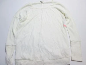 NWT Liz Lange Maternity Womens Size L Sweater Ivory Long Sleeve Round Neck - Picture 1 of 5