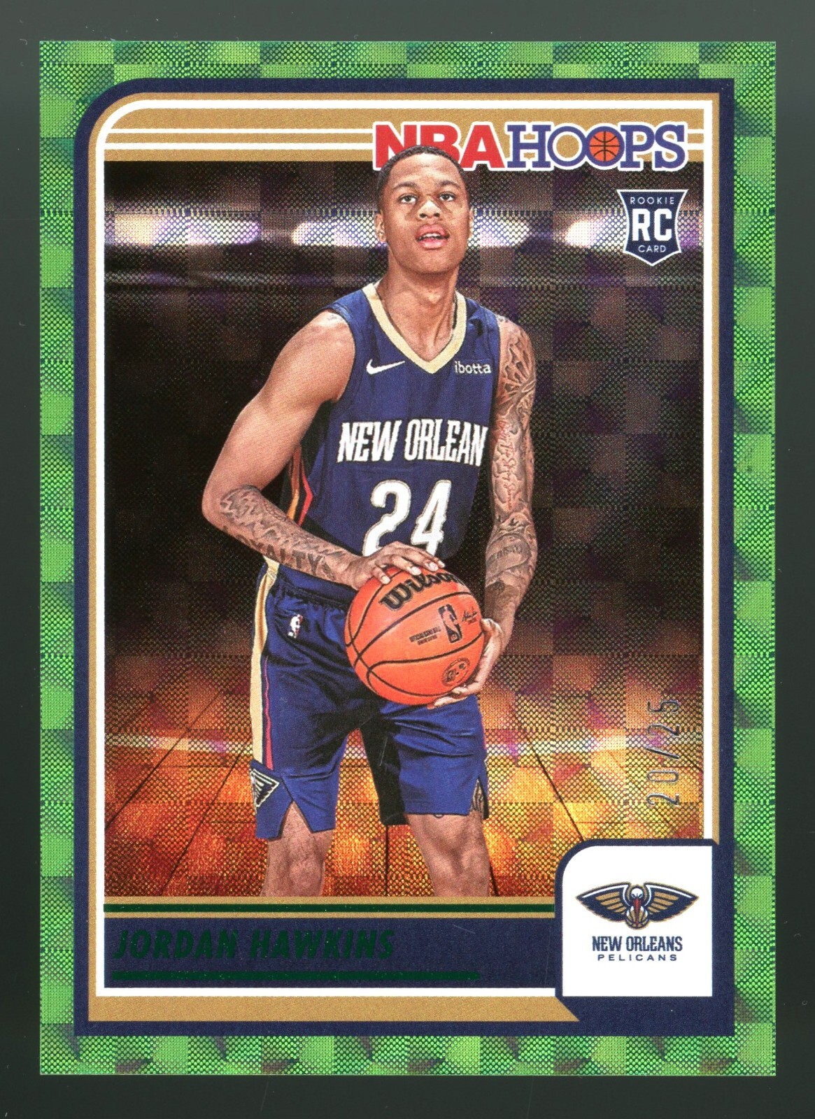 2023/24 Panini Hoops Basketball Hyper Green Rookie Jordan Hawkins /25 No. 269 JE