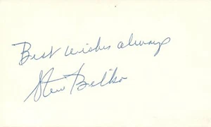 Steve Bilko MLB Baseball Autographed Auto Signed 3x5 Index Card JSA COA - Picture 1 of 2