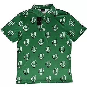 Yatta Golf Polo Shirt Desert Heat Men's Size 2XL (XXL) Cactus Green Wicking NWT - Picture 1 of 9