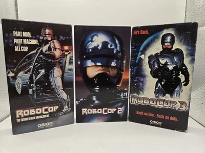 Robocop VHS Trilogy Set of 3: Robocop 1 2 3 TESTED & WORKS - Image 1 of 4