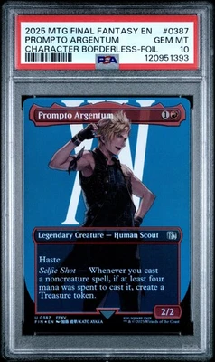 Prompto Argentum #0387 2025 Magic MTG Final Fantasy Borderless-Foil PSA 10 - Image 1 of 2