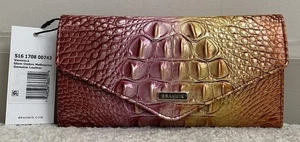 Cartera sobre triple Brahmin Melbourne VERONICA GLAM OMBRE naranja rosa nueva con etiquetas - Imagen 1 de 13