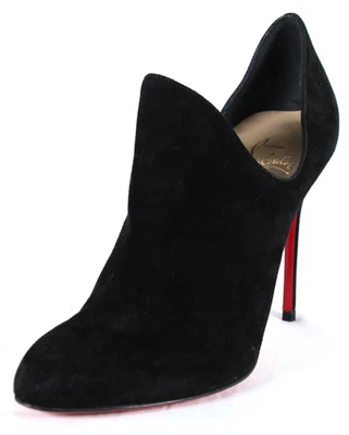 CHRISTIAN LOUBOUTIN Black Suede DUGUECLINA 100 Stiletto Heel Ankle Boots 37 - Image 1 of 4