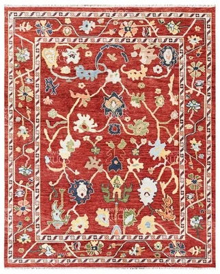 Rust Oushak Hand Knotted 4x6, 5x8, 6x9, 8x10, 9x12, 10x14, 12x15 Wool Area Rug - Image 1 of 4