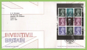 G.B. 2015 Inventive Britain booklet pane Royal Mail First Day Cover, Harlow - Picture 1 of 1